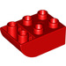 LEGO Rood Duplo Steen 2 x 3 met Omgekeerd Helling Curve (98252)