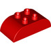 LEGO rouge Duplo Brique 2 x 4 avec Incurvé Sides (98223)