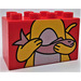 LEGO Red Duplo Brick 2 x 4 x 2 with Cat Body with Fish (31111)