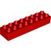 LEGO Rood Duplo Steen 2 x 8 (4199)
