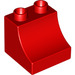 LEGO rouge Duplo Brique avec Curve 2 x 2 x 1.5 (11169)