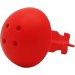 LEGO rot Duplo Canon Ball mit 4 Löchern oben (54043)