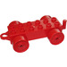 LEGO Red Duplo Car Chassis 2 x 6 with Red wheels (Closed Hitch)