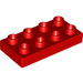LEGO rouge Duplo assiette 2 x 4 (4538 / 40666)