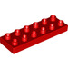 LEGO Rood Duplo Plaat 2 x 6 (98233)
