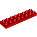 LEGO Rood Duplo Plaat 2 x 8 (44524)