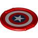 LEGO rouge Duplo assiette avec Captain America Bouclier (27372 / 67035)