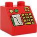 LEGO rouge Duplo Pente 2 x 2 x 1.5 (45°) avec Cash Register (6474)