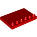 LEGO rot Duplo Fliese 4 x 6 mit Bolzen auf Kante (31465)