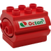 LEGO Red Duplo Watertank with &#039;OCTAN&#039; Sticker (6429)