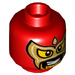 LEGO Red El Macho Wrestler Minifigure Head (Recessed Solid Stud) (3626 / 17033)