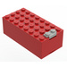 LEGO rot Electric 9V Battery Box 4 x 8 x 2.3 mit Unterseite Deckel (4760)