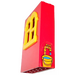 LEGO rouge Fabuland Building mur 2 x 6 x 7 avec Jaune Squared Fenêtre avec Seau Autocollant