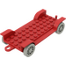 LEGO Red Fabuland Car Chassis 12 x 6 Old with Hitch