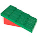 LEGO Red Fabuland Roof Slope with Green Roof and No Chimney Hole