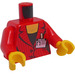 LEGO Red Female Minifig Torso with &quot;Press&quot;-Badge (973 / 76382)