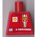 LEGO Rood Ferrari K. Raikkonnen Torso zonder armen (973)