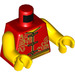 LEGO Red Fireworks Man Minifig Torso (973 / 76382)