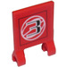 LEGO Red Flag 2 x 2 with &quot;3&quot; Sticker without Flared Edge (2335)