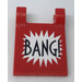 LEGO Red Flag 2 x 2 with BANG! Sticker without Flared Edge (2335)