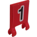 LEGO rouge Drapeau 2 x 2 avec Number 1 Autocollant sans bord évasé (2335)