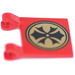 LEGO rot Flagge 2 x 2 mit Orient Emblem ohne ausgestellten Rand (2335)