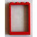 LEGO Red Frame 1 x 4 x 5 with Transparent Glass