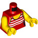 LEGO Red Fun at the Beach Grandma Minifig Torso (973 / 76382)