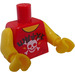 LEGO Red Gong and Guitar Rocker Minifig Torso (973 / 88585)