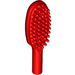LEGO Rood Hairbrush met kort handvat (10 mm) (3852)