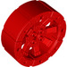LEGO Red Hard Plastic Wheel Ø56 x 22 with Spokes (55817 / 61745)