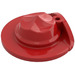 LEGO Red Hat with Wide Flat Brim with Side Turned Up (30167)
