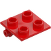 LEGO Red Hinge 2 x 2 Top (6134)