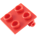 LEGO Rood Scharnier 2 x 2 Top (6134)