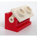 LEGO Czerwony Hinge Brick 1 x 2 with White Top Plate (3937 / 3938)