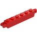 레고 빨간색 돌쩌귀 벽돌 1 x 6 잠금 더블 (30388 / 53914)