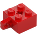 LEGO Red Hinge Brick 2 x 2 Locking with 1 Finger Vertical with Axle Hole (30389 / 49714)