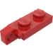 LEGO Red Hinge Plate 1 x 2 Locking with Single Finger on End Vertical without Bottom Groove (44301 / 49715)