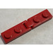 LEGO Red Hinge Plate 1 x 2 with 1 and 2 Fingers, Complete Assembly