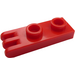 LEGO Rød Hengsel Plate 1 x 2 med 3 Fingre og hule knotter (4275)