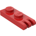 LEGO Rot Scharnier Platte 1 x 2 mit 3 Stummel und festen Noppen