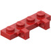 LEGO Rot Scharnier Platte 1 x 4 Verriegelt mit Zwei Stummel (44568 / 51483)