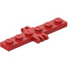 LEGO Red Hinge Plate 1 x 6 with 2 and 3 Stubs (4507)