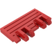 LEGO Rood Scharnier Trein Gate 2 x 4 Vergrendelings Dual 2 Stubs zonder verstevigingen achter (92092)