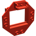 LEGO rot Scharnier Fenster Rahmen 1 x 4 x 3 mit Octagonal Panel und Seitenbolzen (2443)