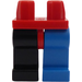 LEGO Red Hips with Right Black Leg and Left Blue Leg (3815)