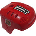 LEGO Rood Hockey Helm met NHL logo Both Zijkanten, Zwart Number 4 en Zwart Streep Sticker (44790)