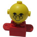 LEGO Rot Homemaker Figure with Yellow Head and Glasses