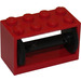 LEGO Red Hose Reel 2 x 4 x 2 Holder with Spool