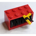 LEGO Червоний Hose Reel with String and Yellow Hose Nozzle